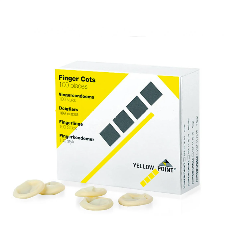 Yellow Point Finger Cots Parmak Eldiveni