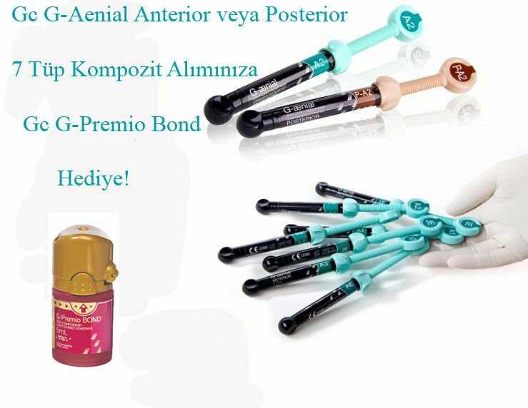 Gc Dental G-aenial Anterior Kompozit 7 Tüp & Premio Bond - Kampanya
                				Hediyeli..!