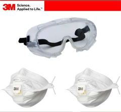 3M Koruyucu Gözlük 551 ve 3M 9162E N95 FFP2 Maske 2 Adet