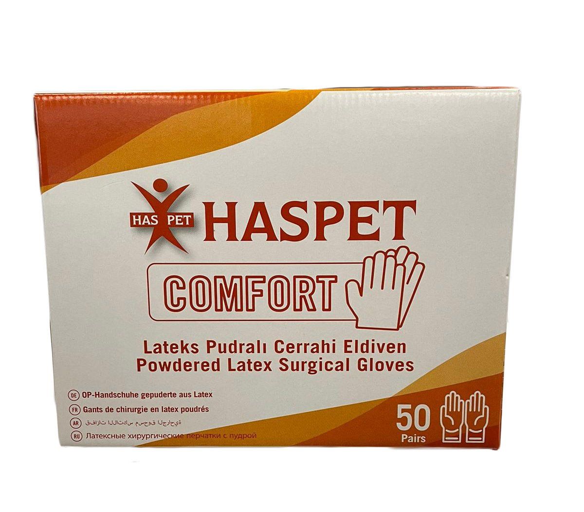 Haspet Steril Latex Pudralı Cerrahi Eldiven 50 Çift